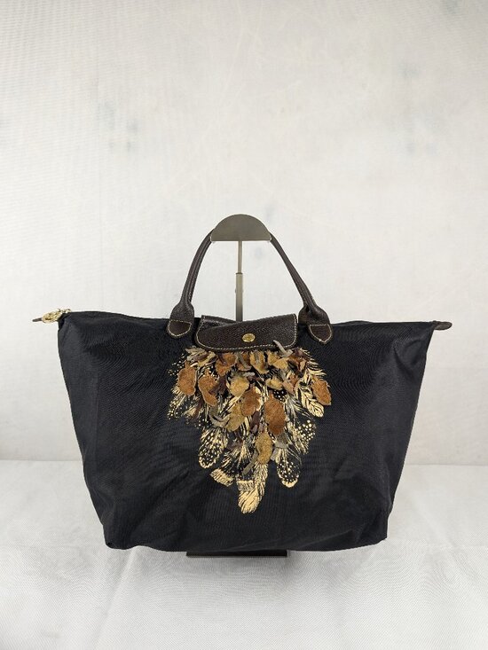 Longchamp Handbags - Longchamp "Apache" Bag Model Depose Limited Edition Black Nylon Made in France.